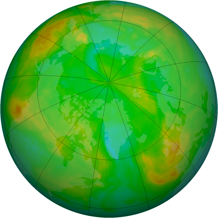 Arctic ozone map for 04 July 1988